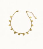 Royale Sunburst Disc Charm Anklet