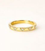 LaaBella Celestial Spark 18K Gold Plated Ring | Elegant Gold Ring for Women