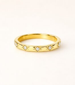 LaaBella Celestial Spark 18K Gold Plated Ring | Elegant Gold Ring for Women