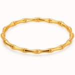 Luna Bamboo Gold Bangle Bracelet