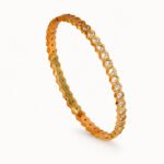Celestia Crystal Halo Gold Bangle