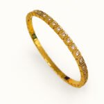 Royale Crystal Square Link Gold Bangle