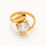 Aurora Teardrop Ring