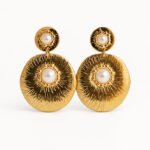 Royale Pearl Sunburst Drop Earrings