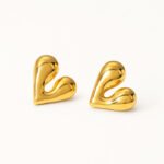 Royale Open Heart Stud Earrings