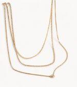 Royale Triple Layer Solitaire Pendant Necklace - Image 3
