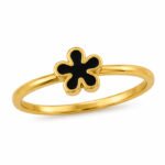 Royale Black Floral Ring