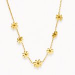 Golden Bloom Floral Charm Necklace