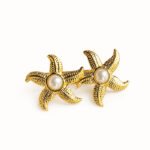 Royale Starfish Pearl Stud Earrings
