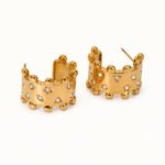 Royale Celestial Crown Hoop Earrings