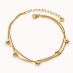 Amour Heart Charm Layered Bracelet