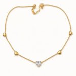 Royale Heart Solitaire Charm Necklace