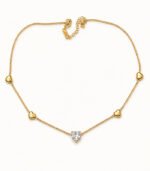 Royale Heart Solitaire Charm Necklace