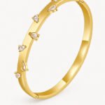 Celeste Crystal Accent Gold Bangle