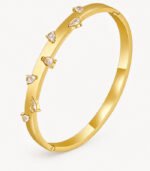 Celeste Crystal Accent Gold Bangle