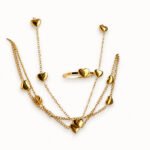 Royale Heart Charm Jewelry Trio Set