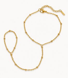 Celeste Beaded Hand Chain Bracelet