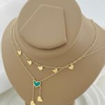 Amour Heart Charm Layered Pendant Necklace