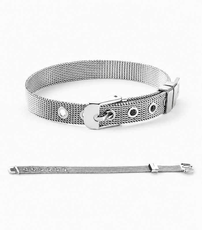 Silver Mesh Buckle Bracelet