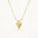 Amour Heart Pendant Gold Necklace