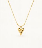 Amour Heart Pendant Gold Necklace