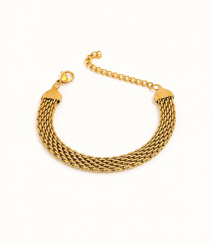 Luxe Multi-Layer Mesh Chain Bracelet
