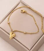 Amour Heart Pendant Gold Necklace - Image 2