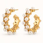 Royale Pearl Hoop Earrings