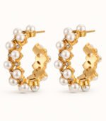 Royale Pearl Hoop Earrings