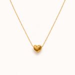 Minimalist Heart Charm Gold Plated Necklace