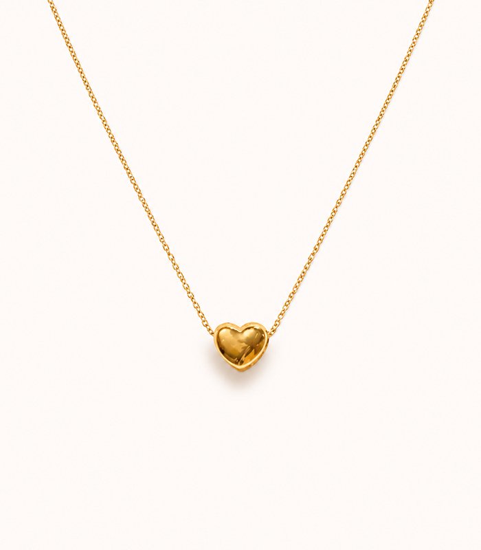 Minimalist Heart Charm Gold Plated Necklace