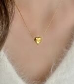Minimalist Heart Charm Gold Plated Necklace