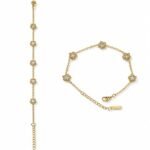 Elegant Crystal Star Charm Gold Bracelet