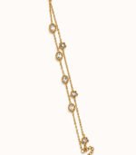 Elegant Crystal Clover Charm Gold Bracelet - Image 3